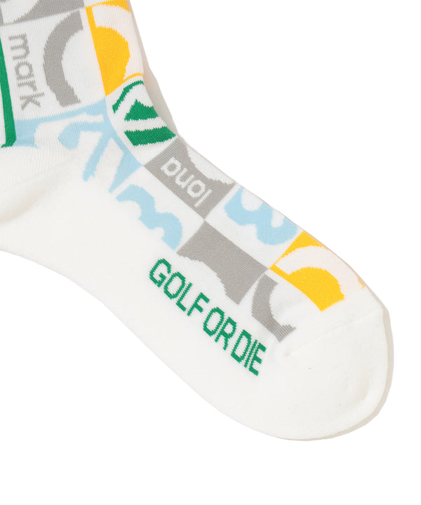 Quadra Jacquard Crew Socks | MEN