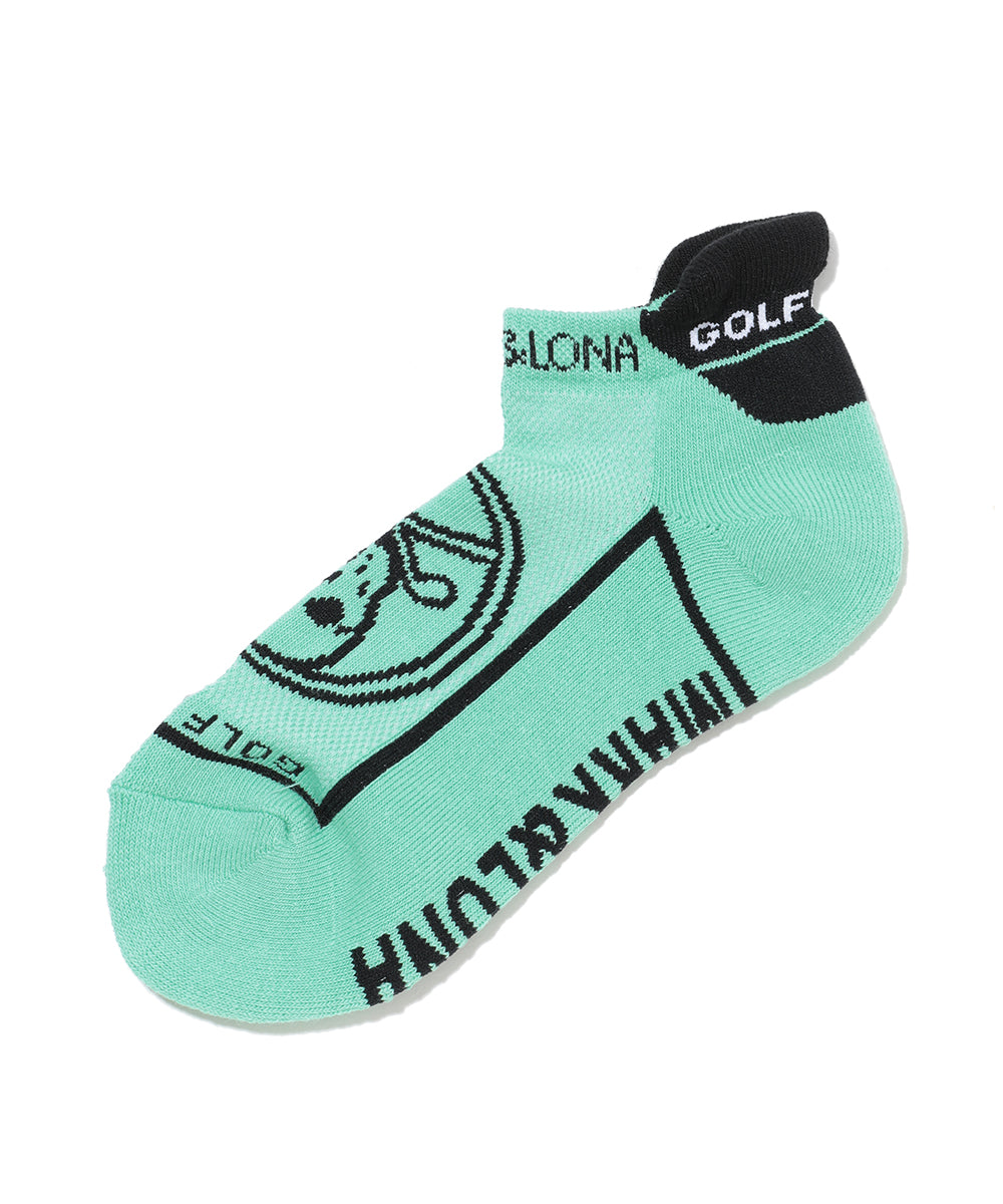 Round Skull Athletic Low Socks | WOMEN
