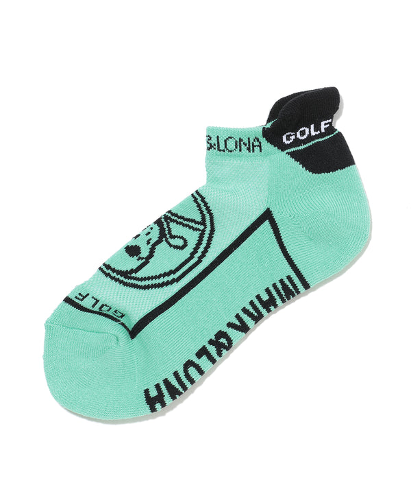 Round Skull Athletic Low Socks | WOMEN