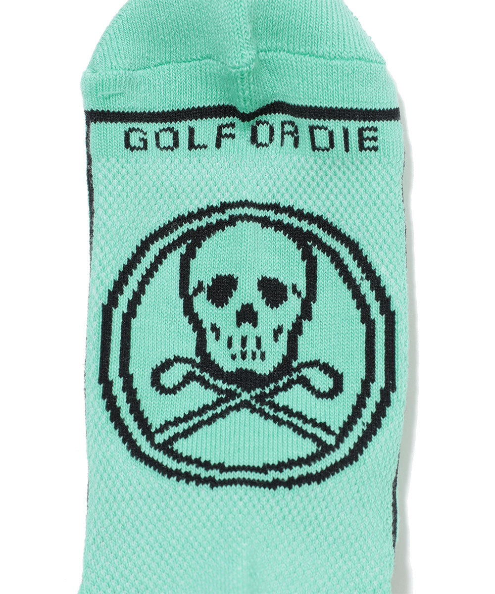 Round Skull Athletic Low Socks | WOMEN