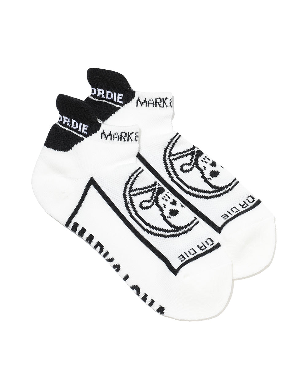 Round Skull Athletic Low Socks | WOMEN