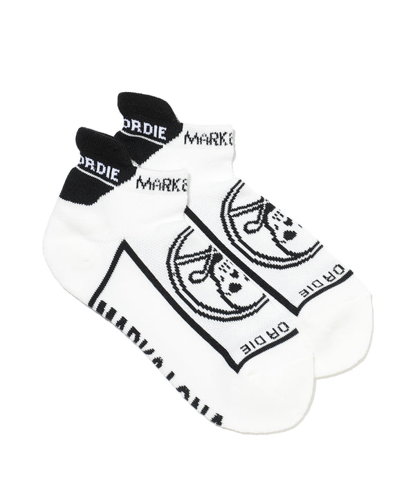 Round Skull Athletic Low Socks | WOMEN