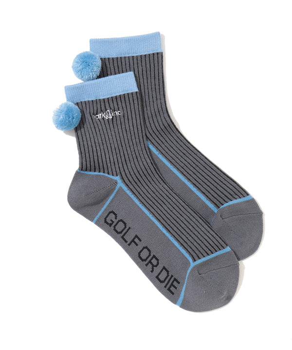 Quadra Pom Pom Crew Socks | WOMEN