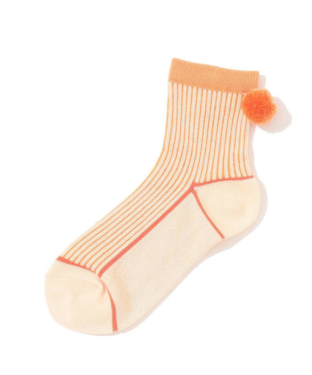 Quadra Pom Pom Crew Socks | WOMEN