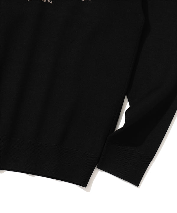 Fractur Shimmer Crewneck Knit | MEN