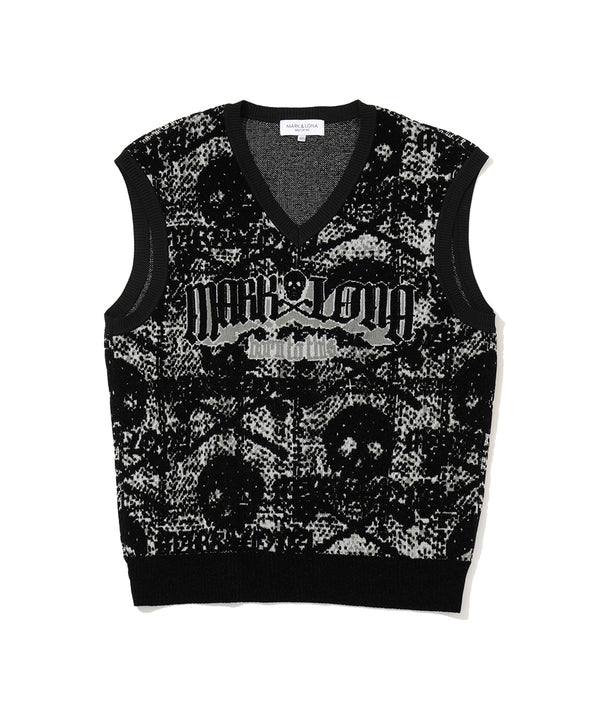 Fractur Anatomic Skull Jacquard Vest | MEN