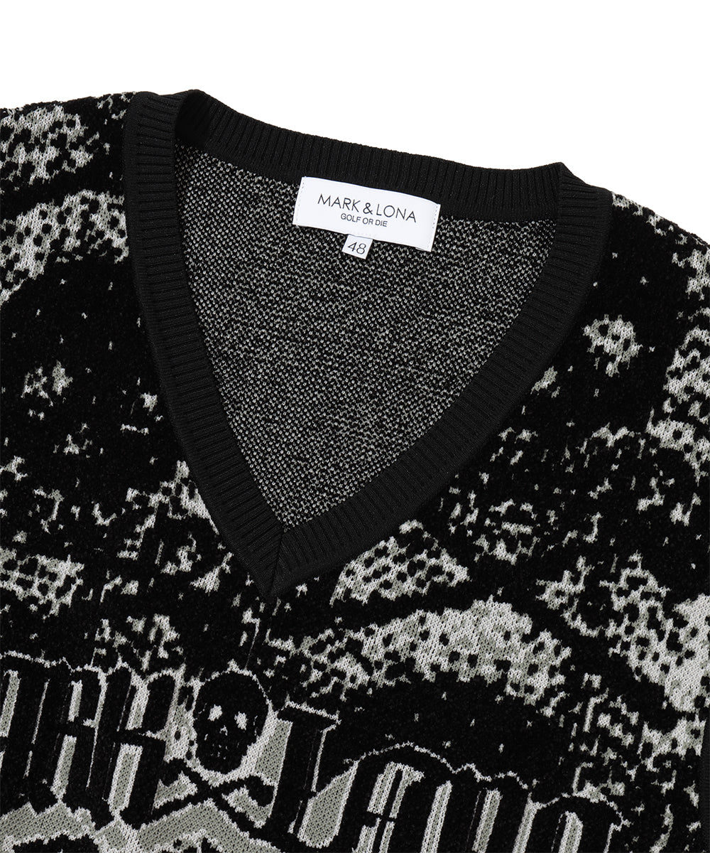 Fractur Anatomic Skull Jacquard Vest | MEN