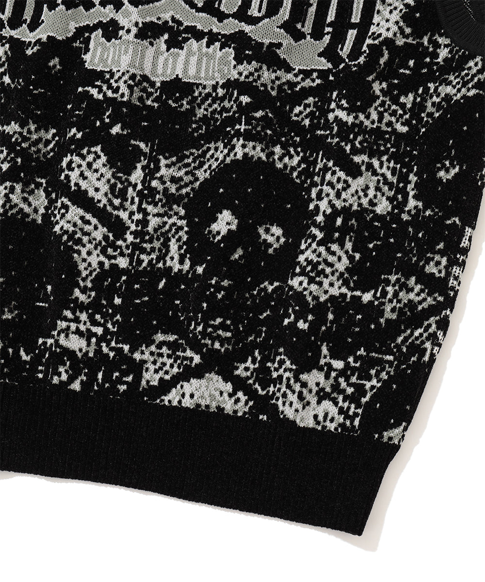Fractur Anatomic Skull Jacquard Vest | MEN