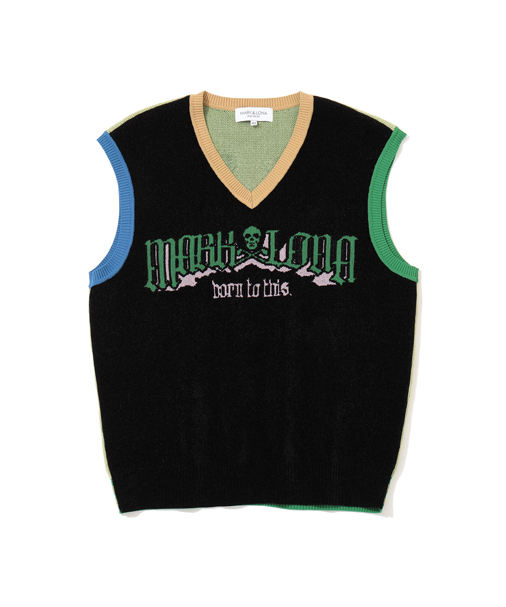 Fractur Anatomic Skull Jacquard Vest | MEN