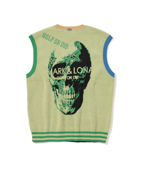 Fractur Anatomic Skull Jacquard Vest | MEN