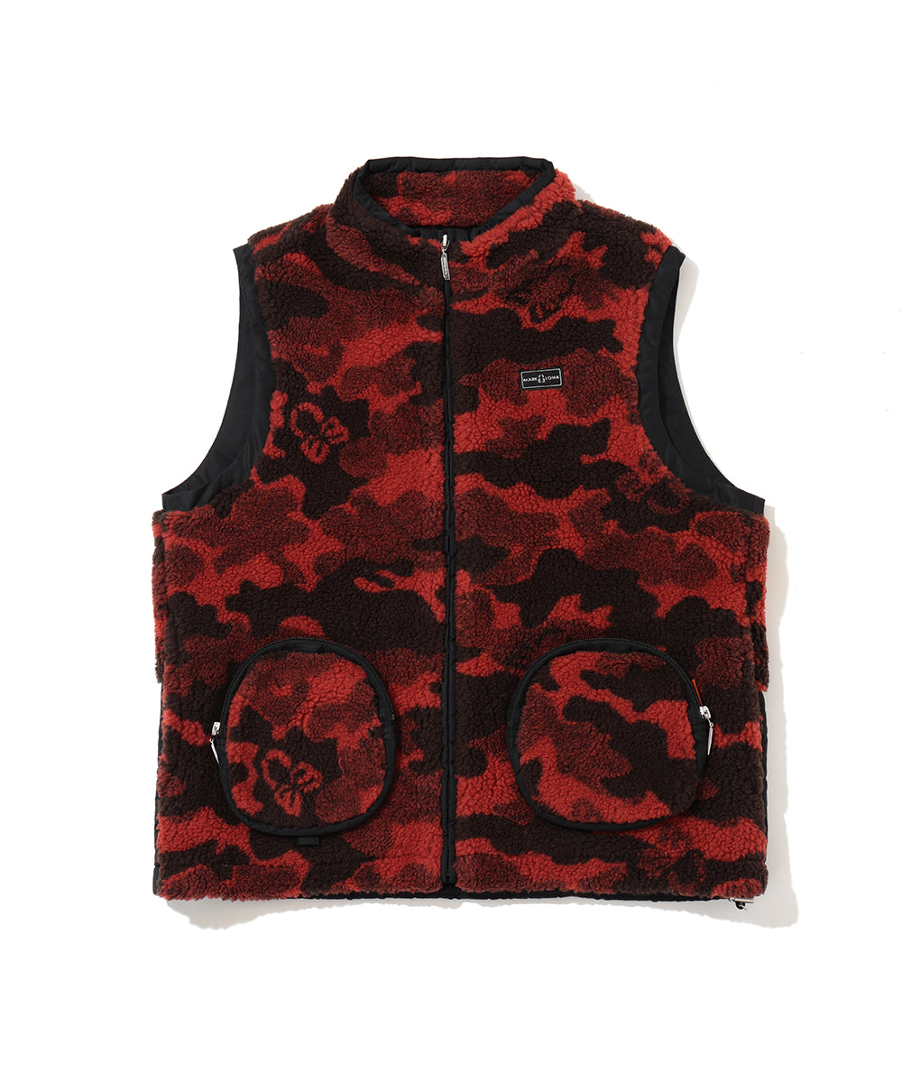 Mercury Camo Boa Fleece Vest | MEN