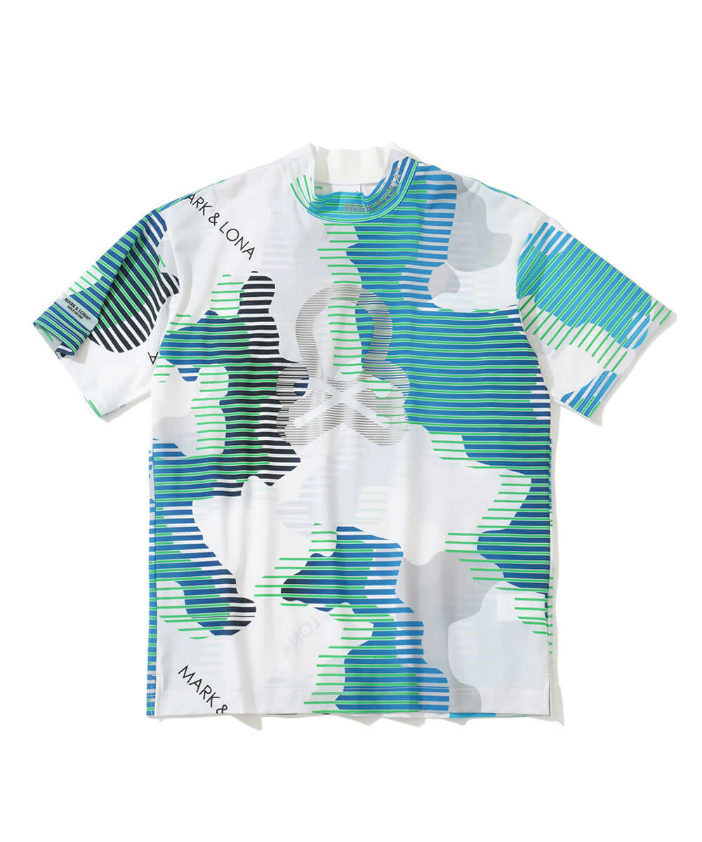 MARK＆LONA マークアンドロナ ゴルフ 25SS FLOW CAMO MOCK NECK TEE