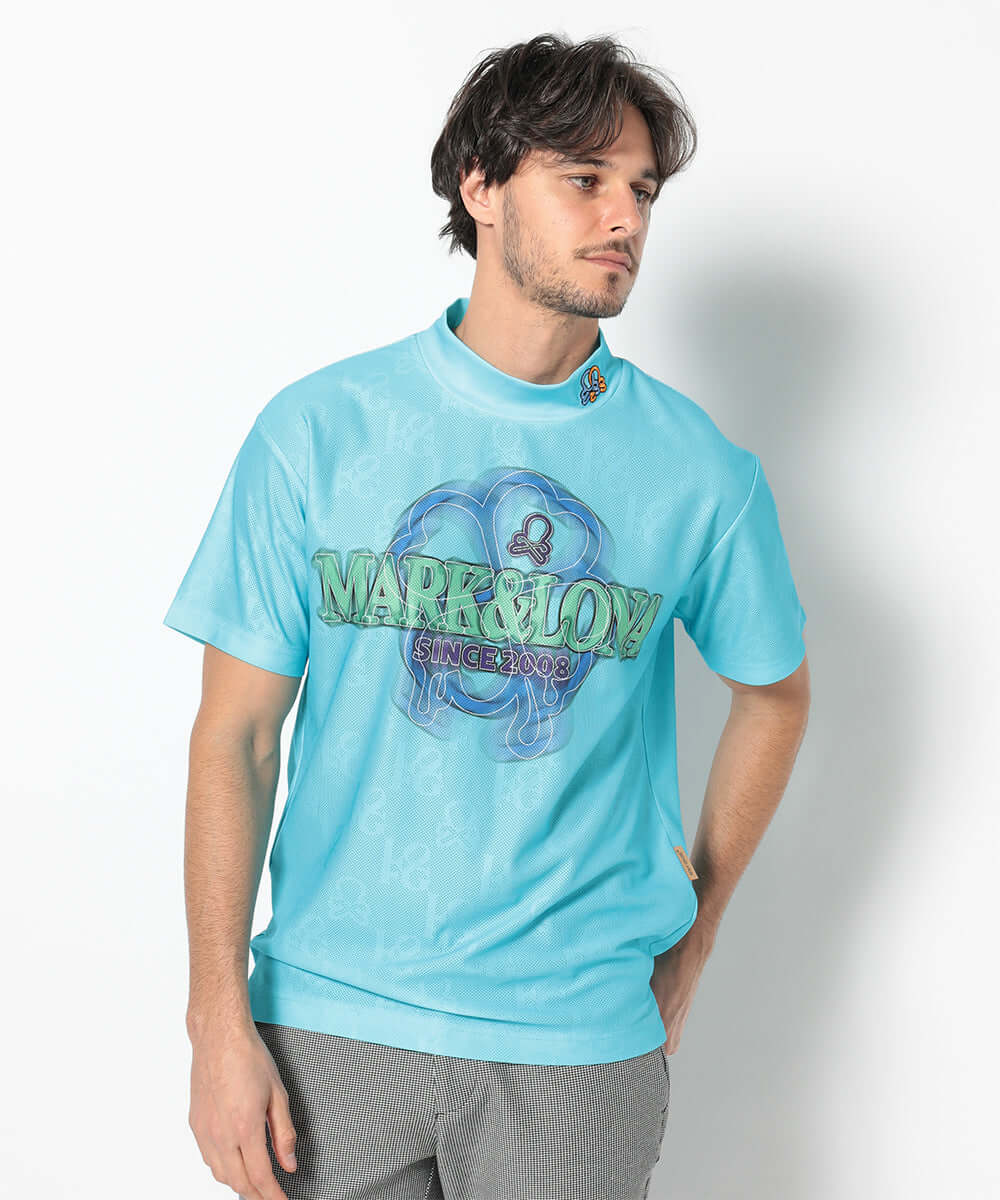 Clava Mesh Jacquard Mock Neck | MEN