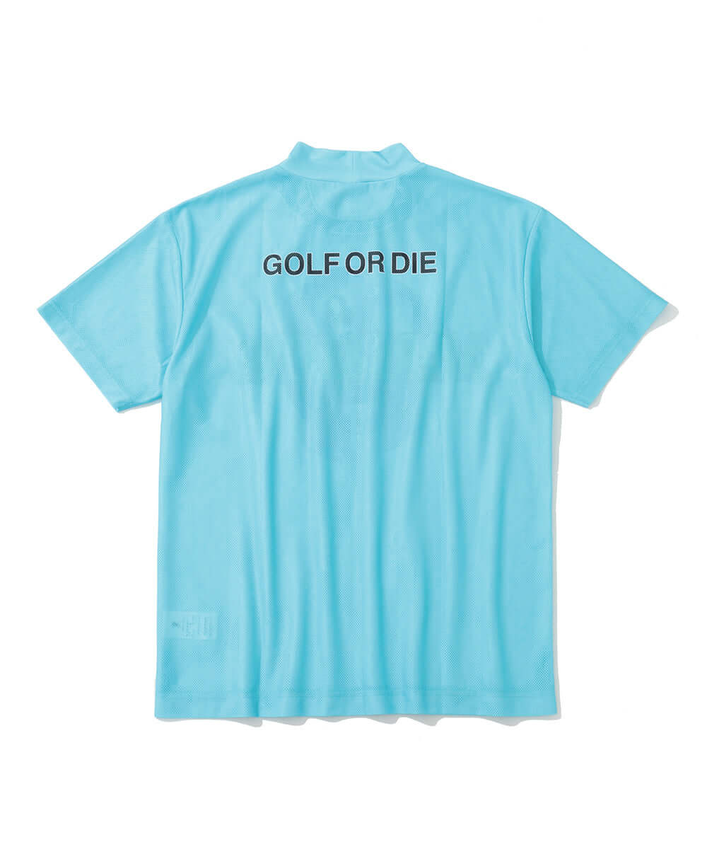 Clava Mesh Jacquard Mock Neck | MEN