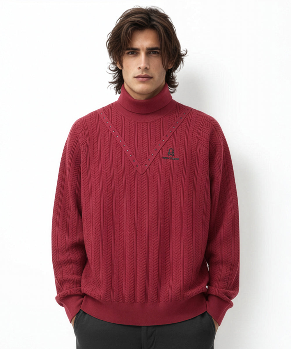 H-Bone Swarovski Layered Knit | MEN