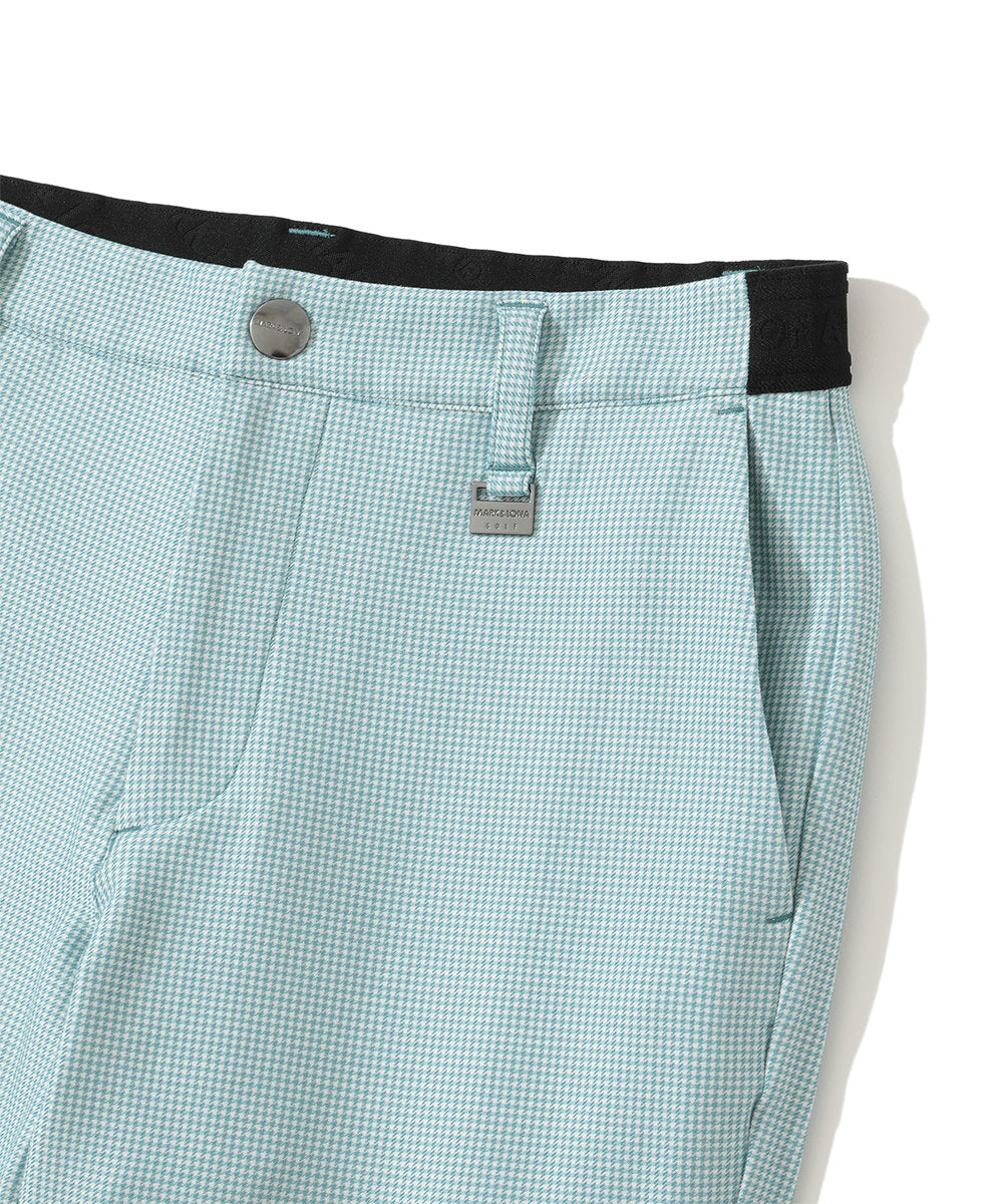 G.D Houndstooth Poly Flex Trousers  | MEN