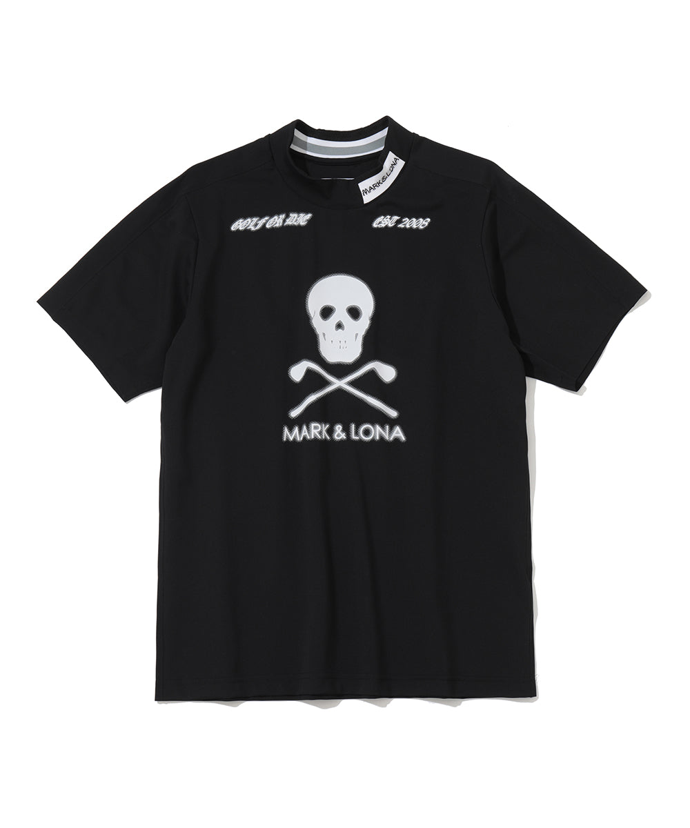 Icon Skull Stretch Nylon Piqué Mock | MEN