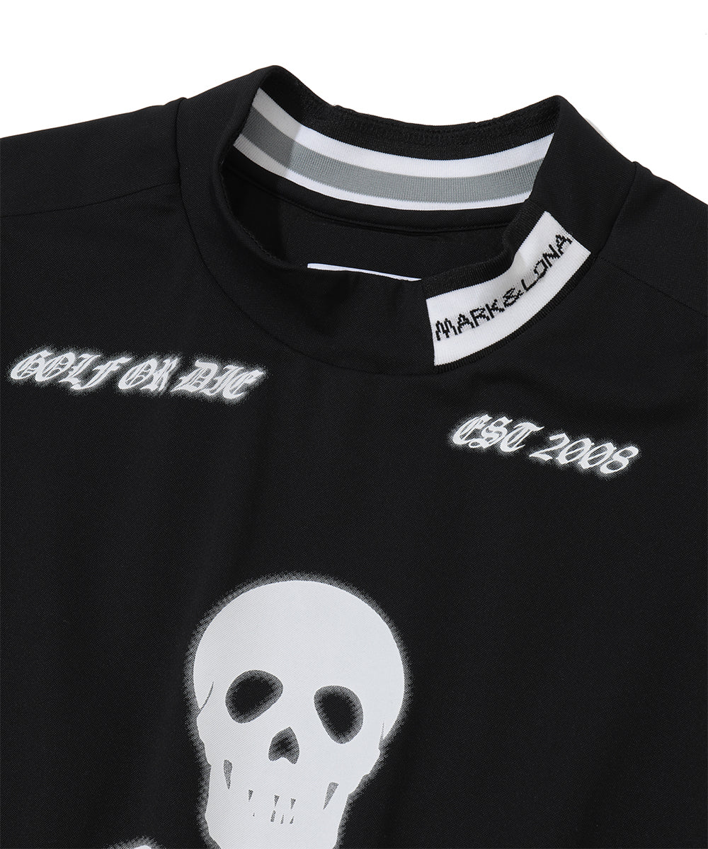 Icon Skull Stretch Nylon Piqué Mock | MEN