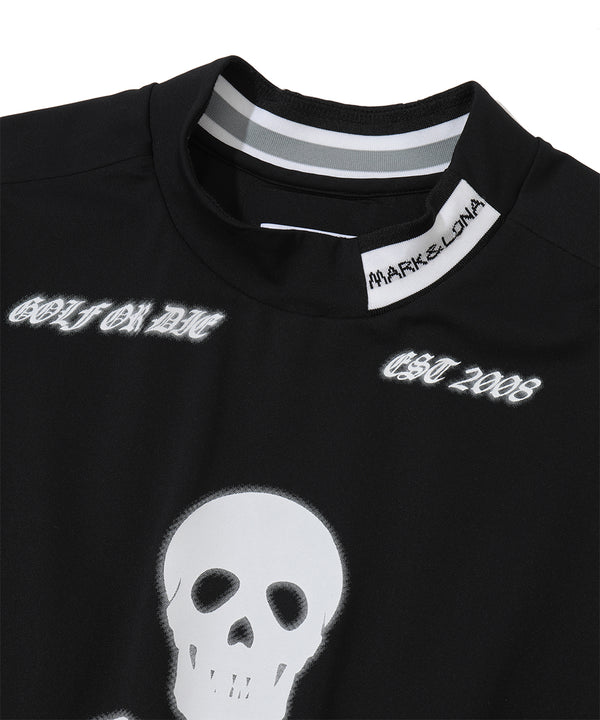 Icon Skull Stretch Nylon Piqué Mock | MEN