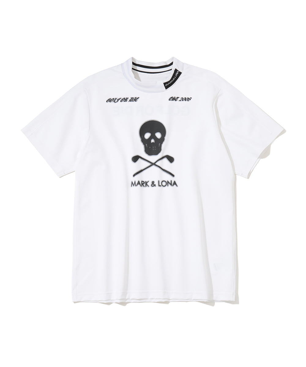 Icon Skull Stretch Nylon Piqué Mock | MEN