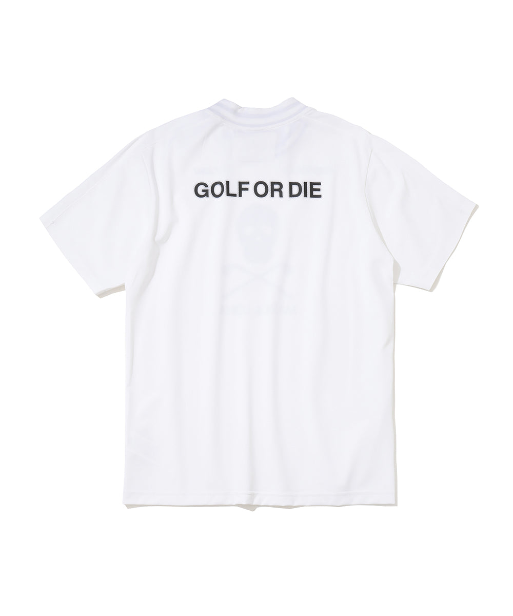 Icon Skull Stretch Nylon Piqué Mock | MEN