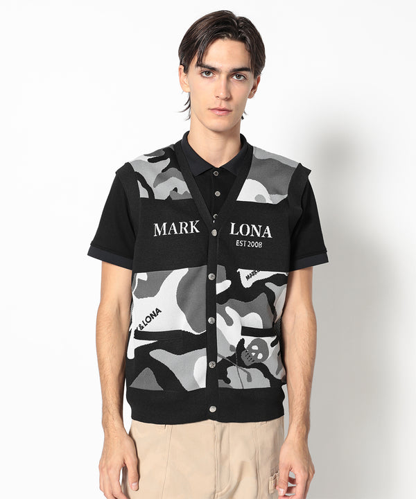 Gauge Camouflage Knit Vest | MEN