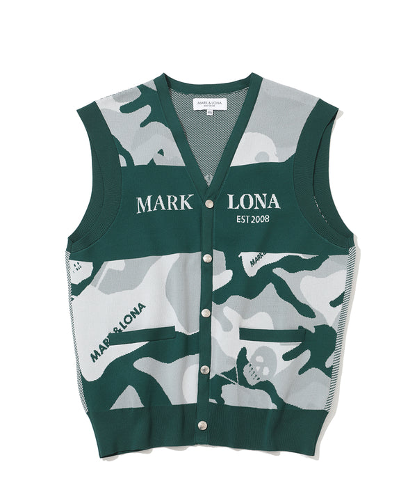 Gauge Camouflage Knit Vest | MEN