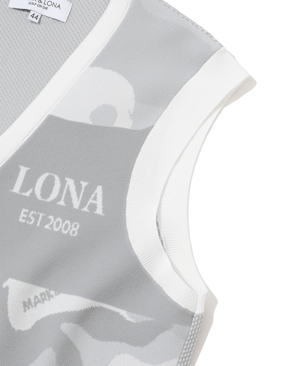 Gauge Camouflage Knit Vest | MEN