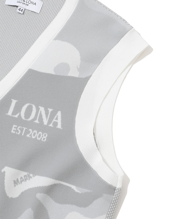 Gauge Camouflage Knit Vest | MEN