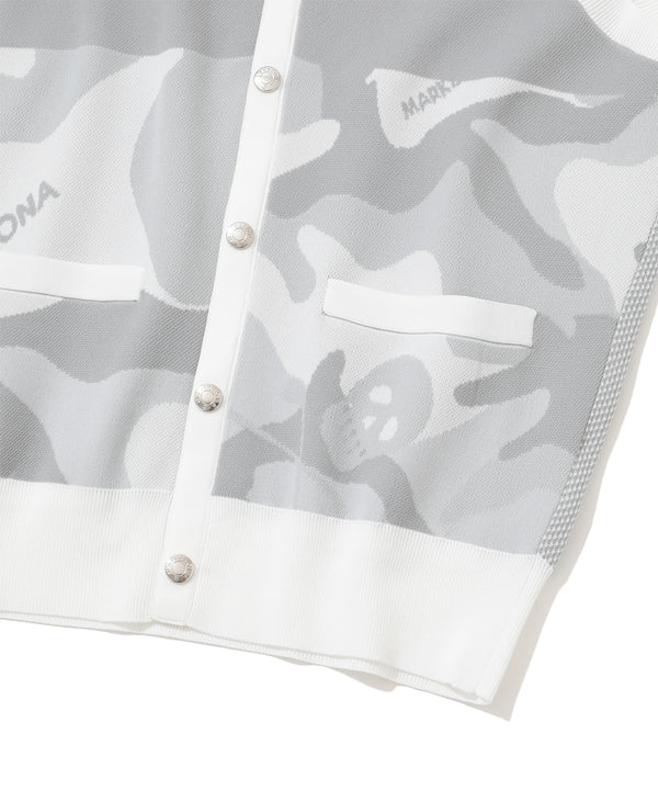 Gauge Camouflage Knit Vest | MEN