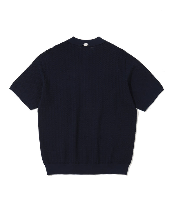 Sovereign Geometric Knit Polo | MEN