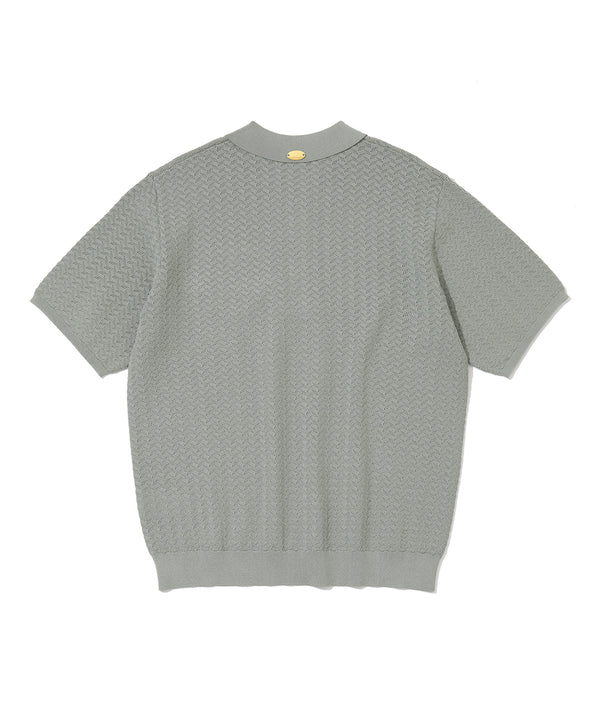 Sovereign Geometric Knit Polo | MEN