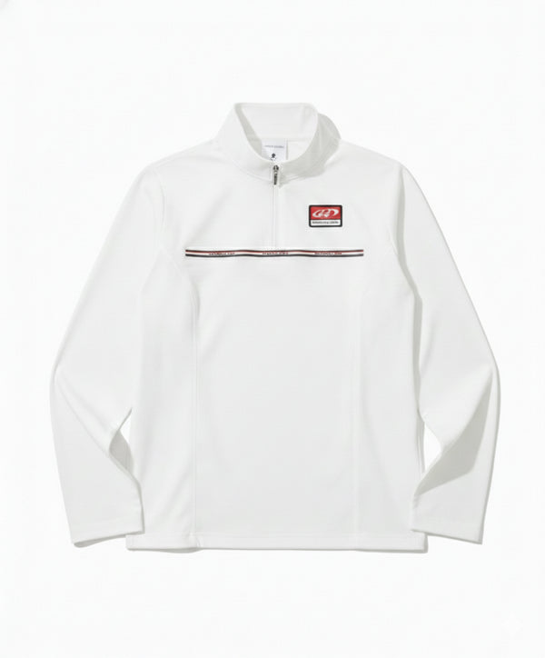 Axis Stand Zip Strech Pique Shirt | MEN