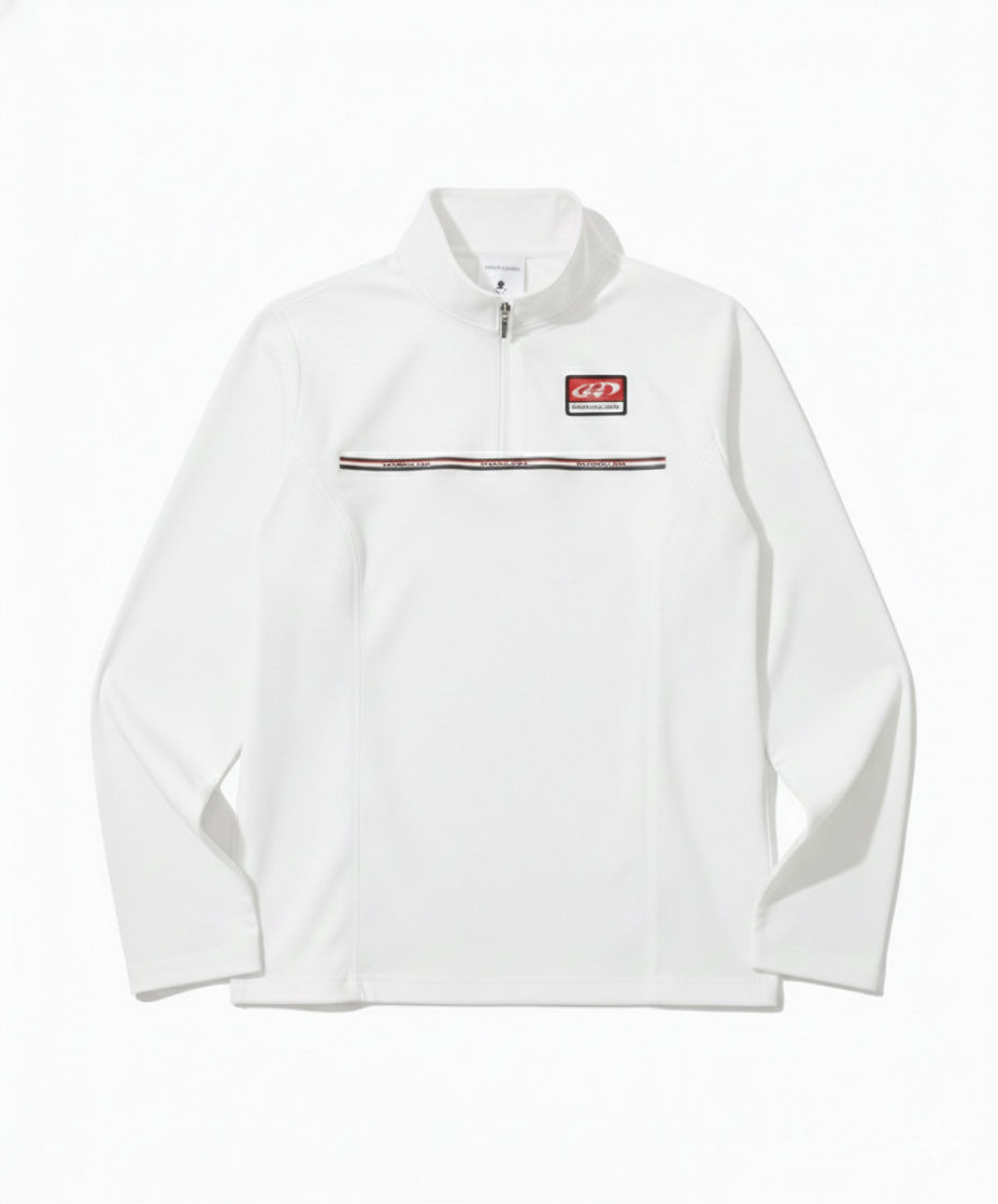 Axis Stand Zip Strech Pique Shirt | MEN