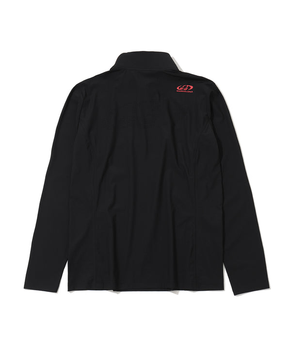 Axis Stand Zip Strech Pique Shirt | MEN