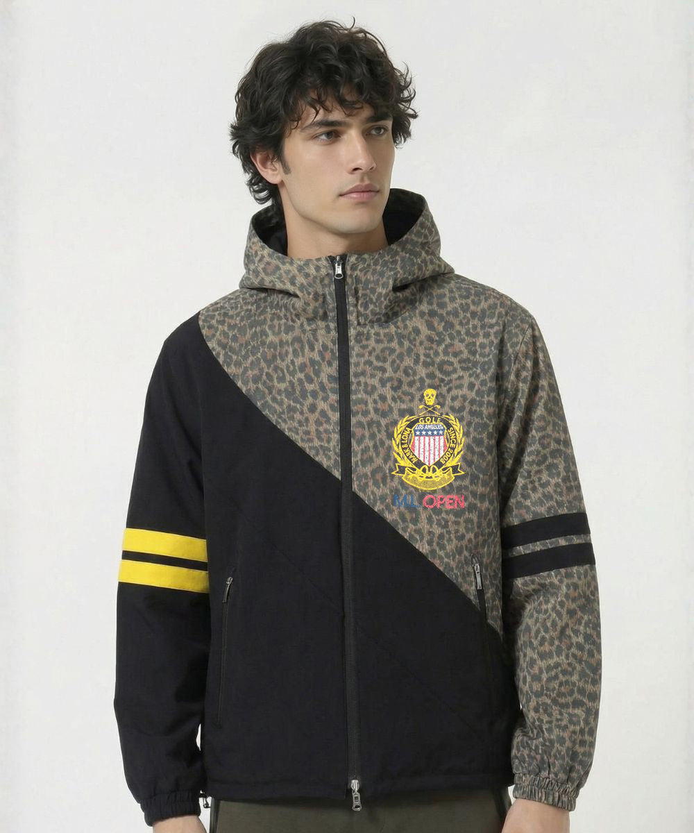 モデル:身長183cm, チェスト98cm, ウエスト78cm, ヒップ93cm 着用サイズL