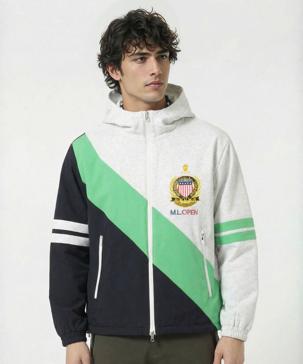 モデル:身長183cm, チェスト98cm, ウエスト78cm, ヒップ93cm 着用サイズL