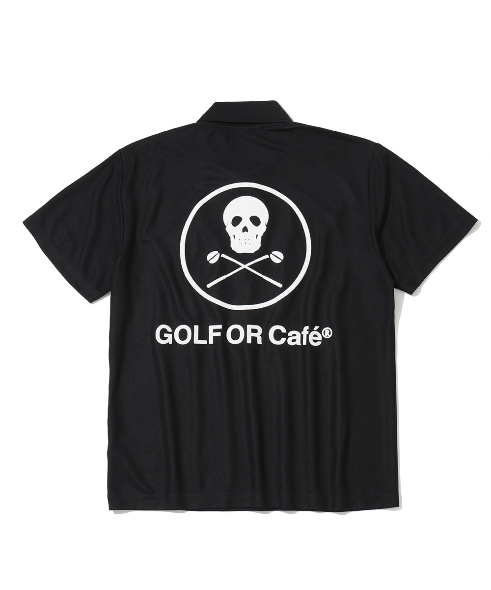 【新品未使用】マークアンドロナ　ポロシャツ　プリント　GOLF OR Cafe GOLF OR Café Polo