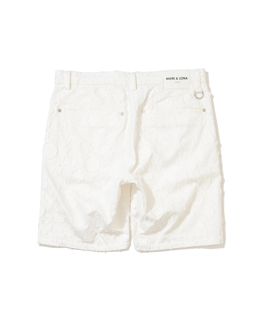 MARK & LONA スカルカモ ゴルフハーフパンツ ホワイト 良美品　L MARK&LONA - 【美品】マークアンドロナ ハーフパンツ 白 迷彩 カモフラ