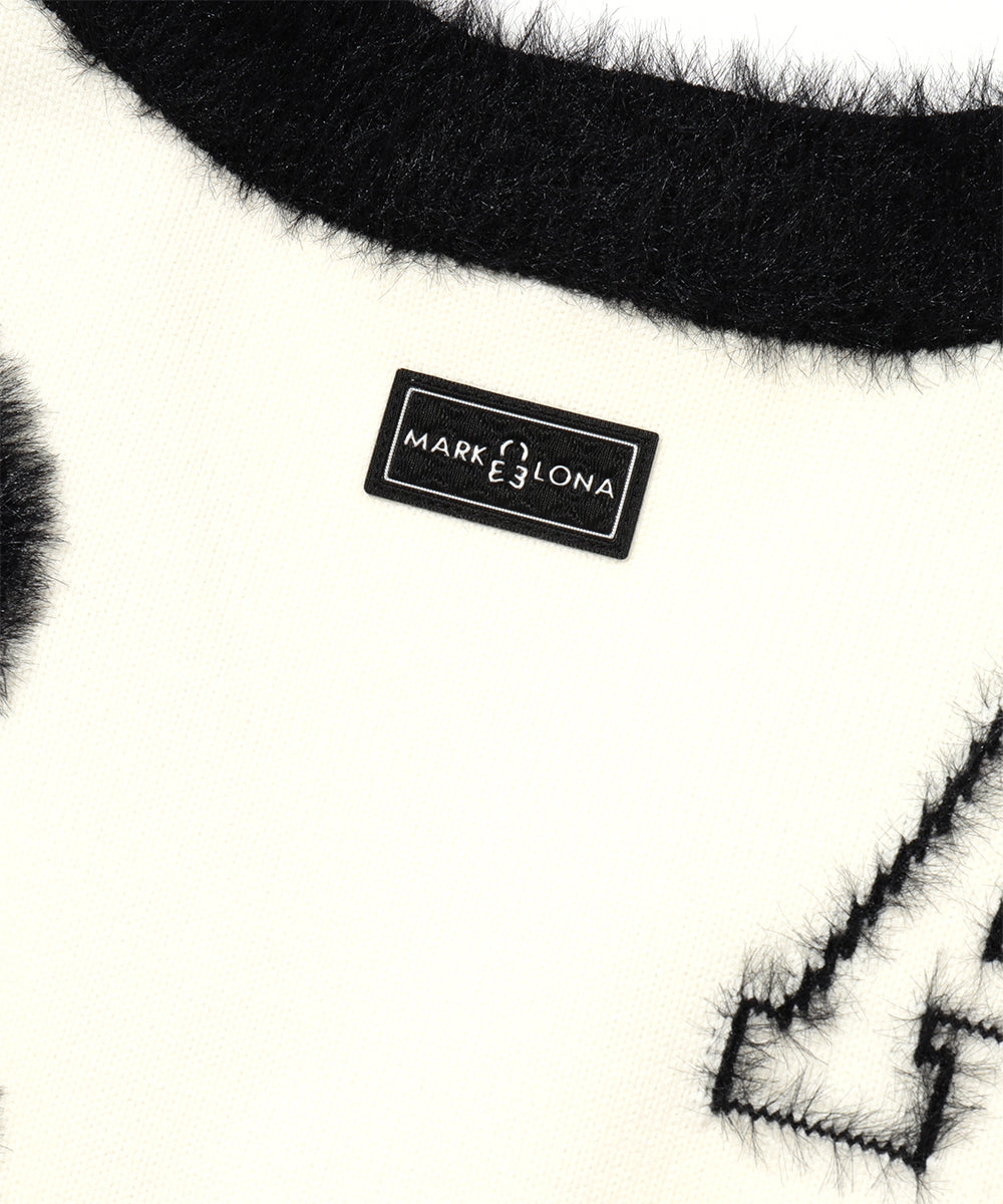 Fluffy Jacquard Knit Vest | WOMEN