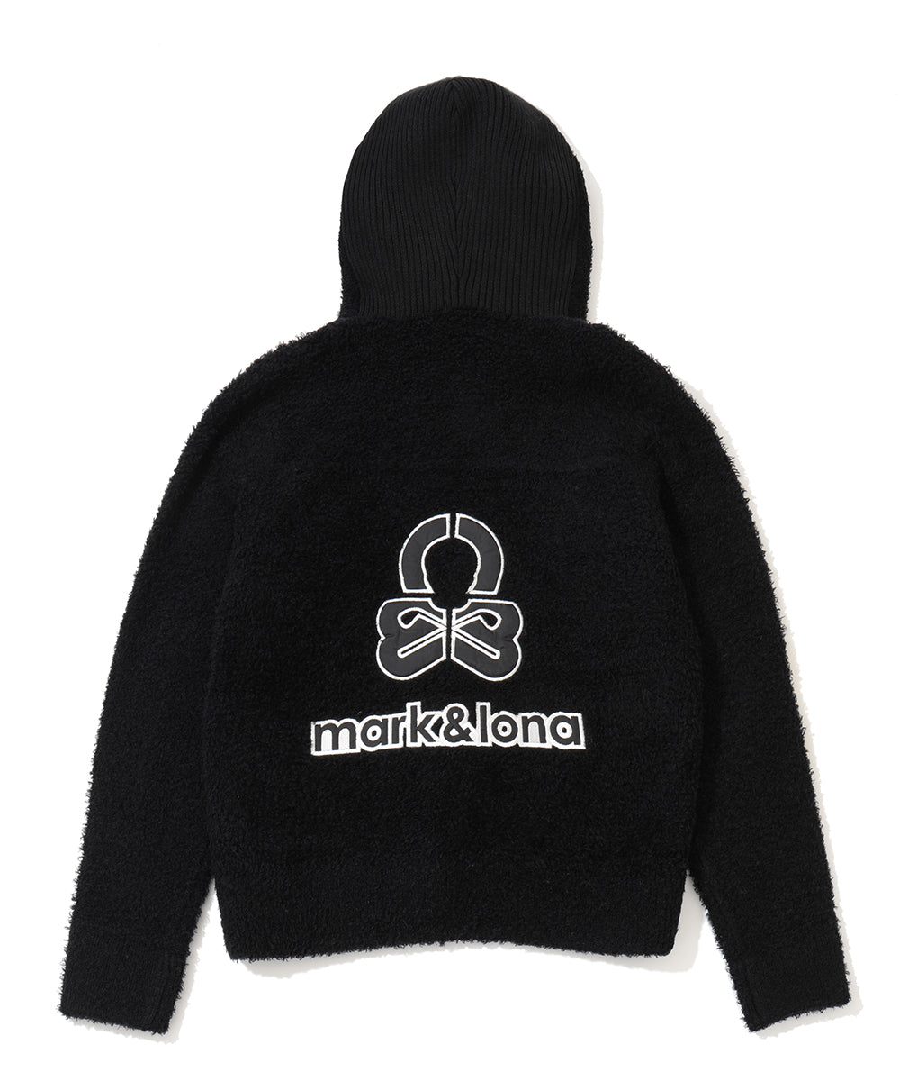 Plush Bouclé Knit Hoodie | WOMEN