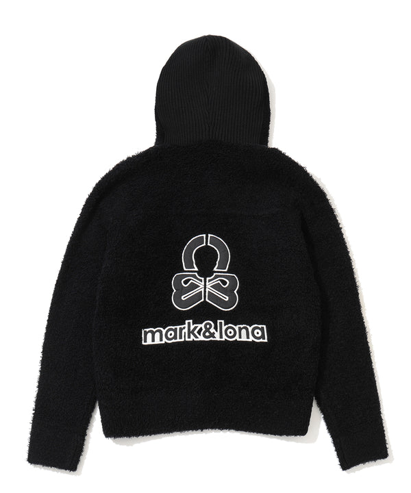 Plush Bouclé Knit Hoodie | WOMEN