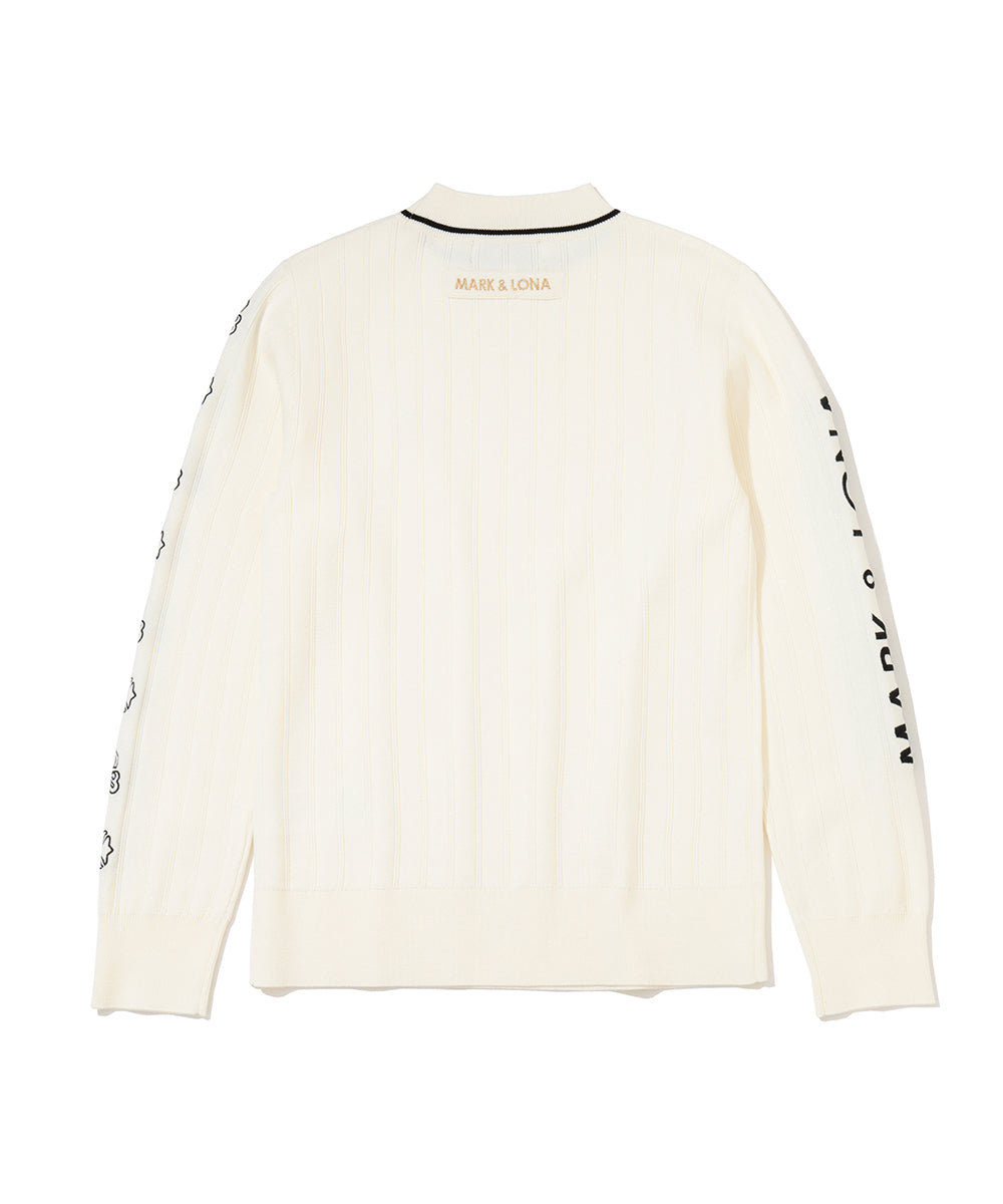 Lurex Rib Mock Neck Knit | WOMEN
