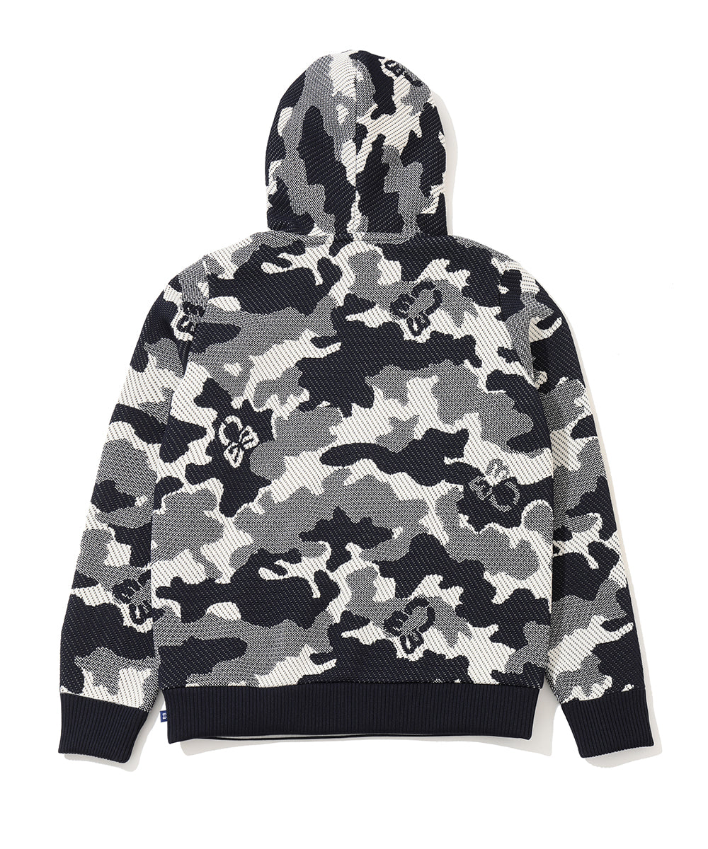 Mercury Camo Jacquard Knit Hoodie | WOMEN