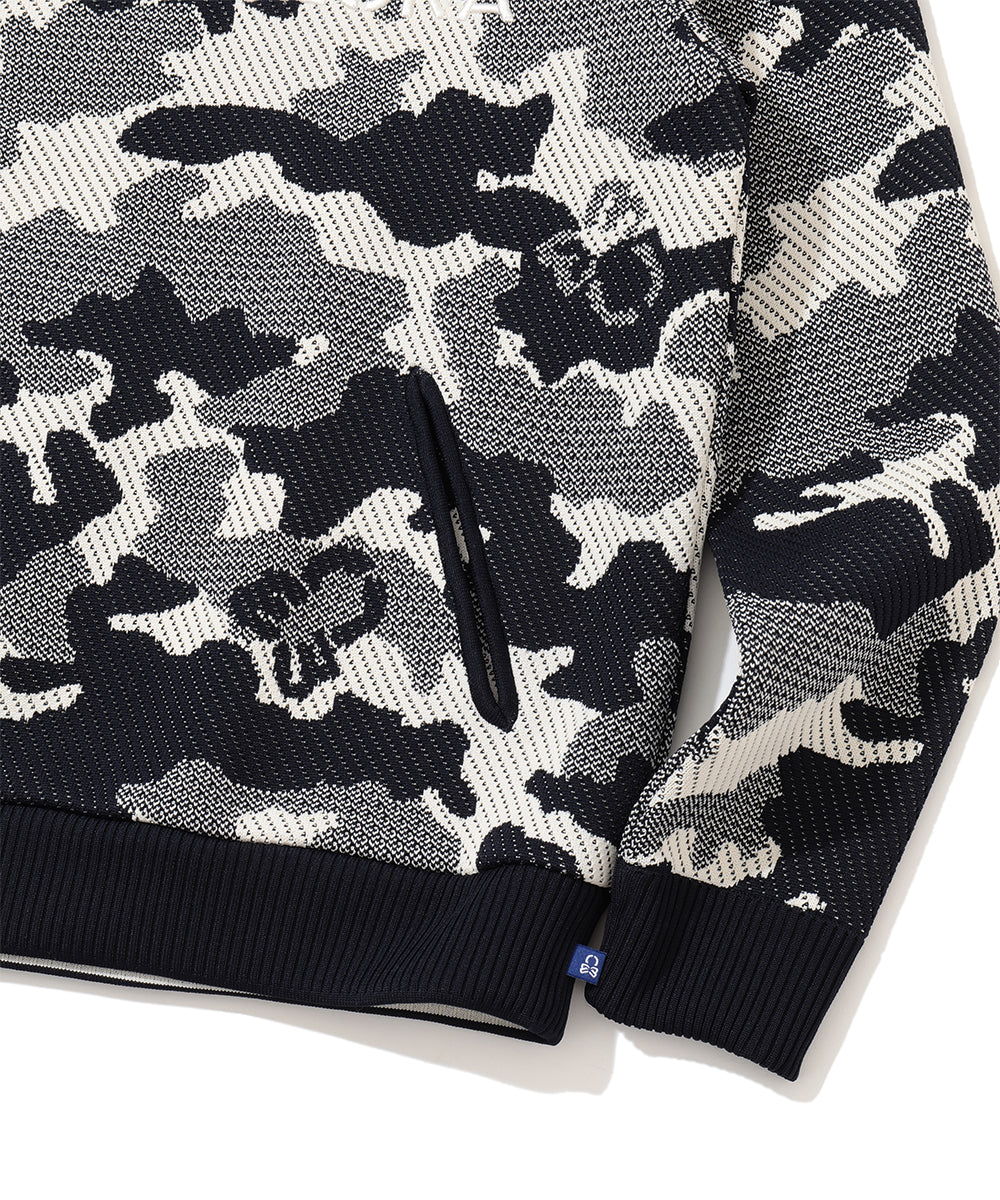 Mercury Camo Jacquard Knit Hoodie | WOMEN