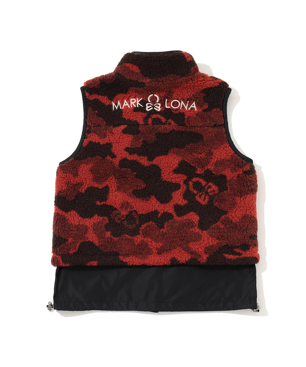 Mercury Camo Boa fleece Vest | WOMEN