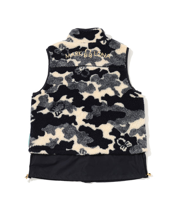 Mercury Camo Boa fleece Vest | WOMEN