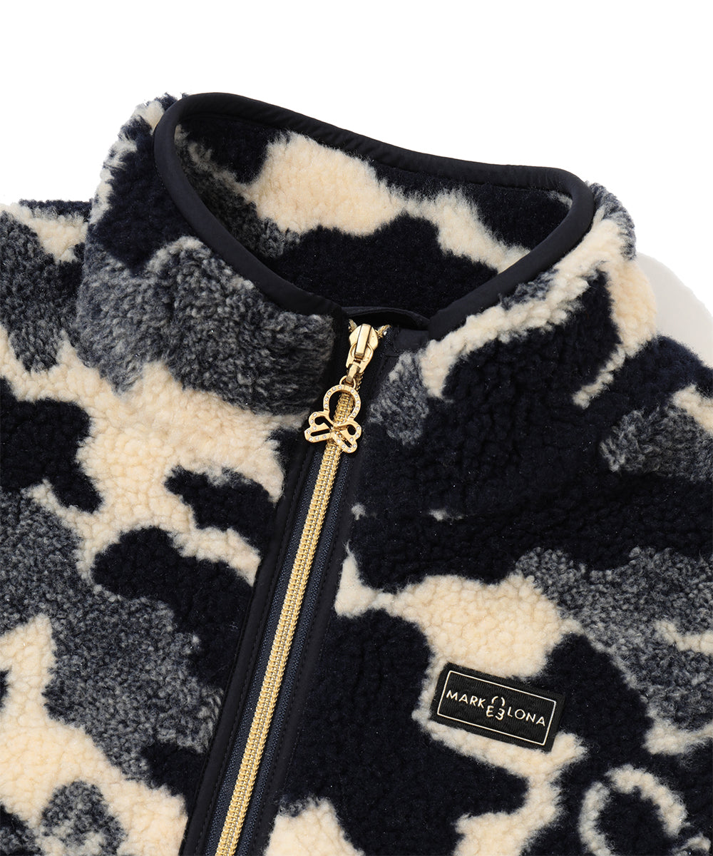 Mercury Camo Boa fleece Vest | WOMEN