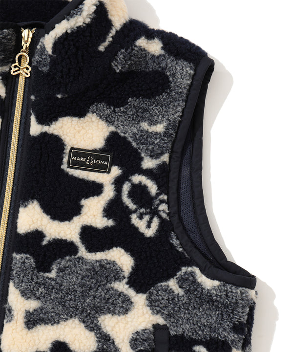 Mercury Camo Boa fleece Vest | WOMEN