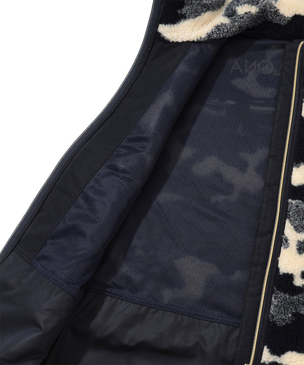 Mercury Camo Boa fleece Vest | WOMEN